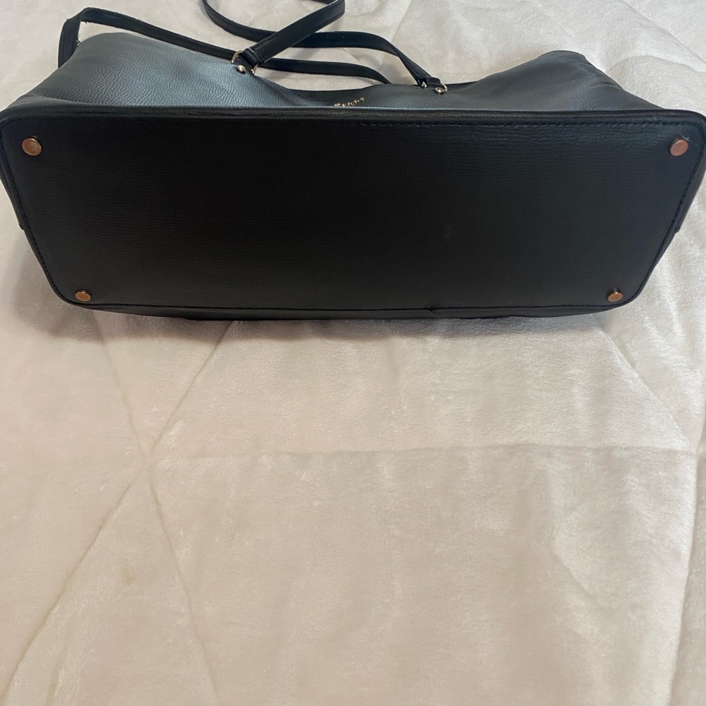 kate spade Black Leather Pebbled Tote with Gold Logo - Picture 5 of 16